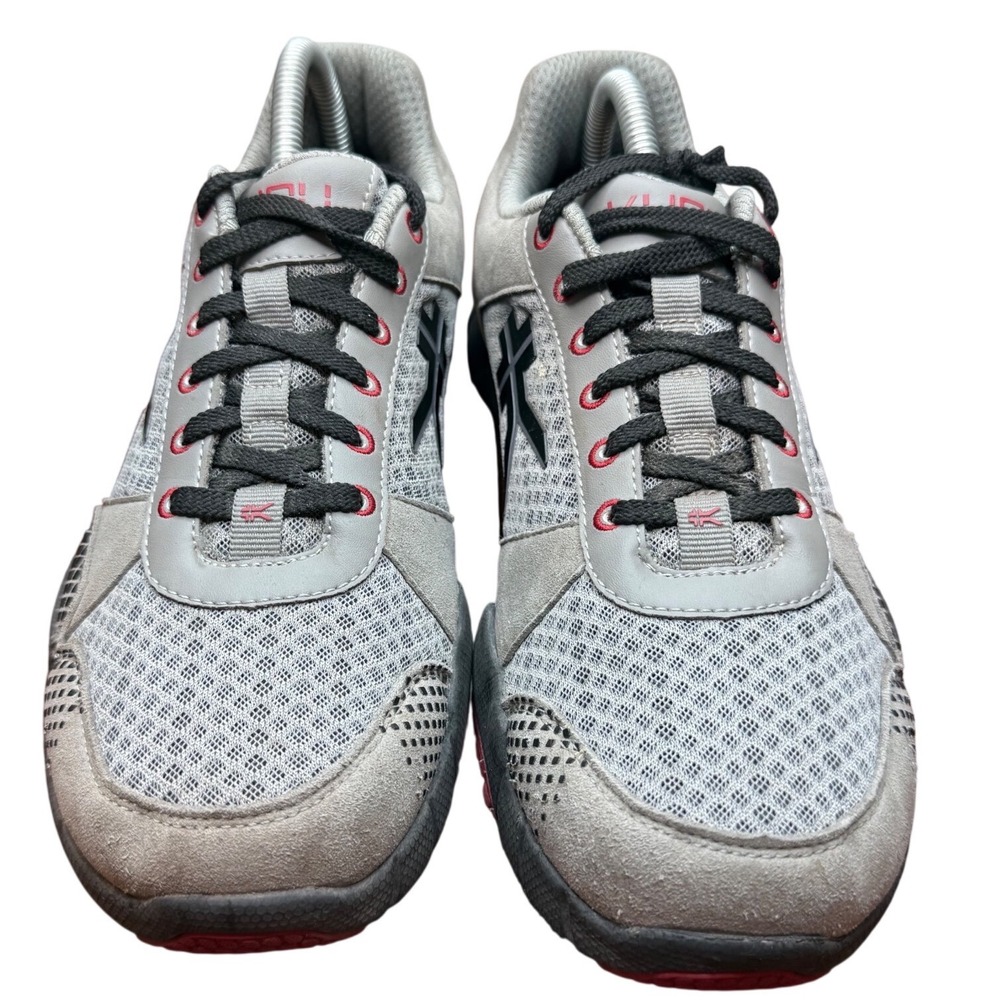Kuru Quantum Mens 9.5 Grey Red Mesh Suede Walking Fitness Shoes‎ 10130395 - Picture 3 of 11